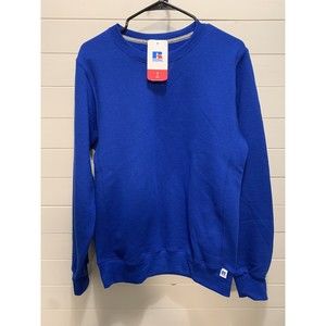 Russell Athletic Sweatshirt Crew Neck Adult Sz Small Blue Sweater DriPower NEW